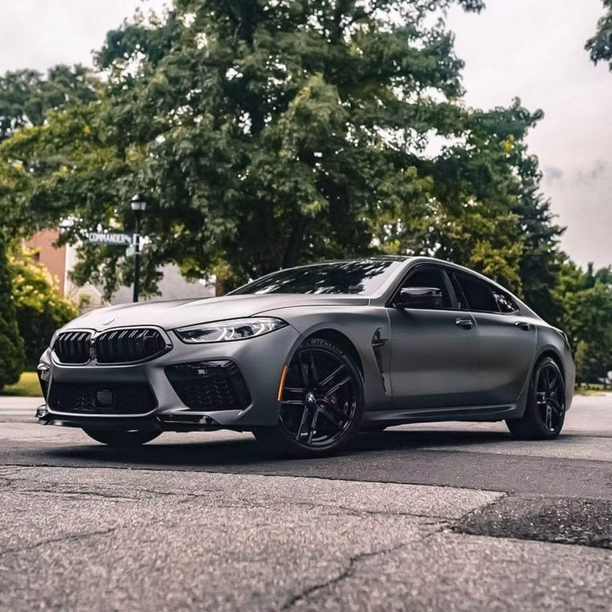 HM02-R Matte Satin Metallic Black Silver