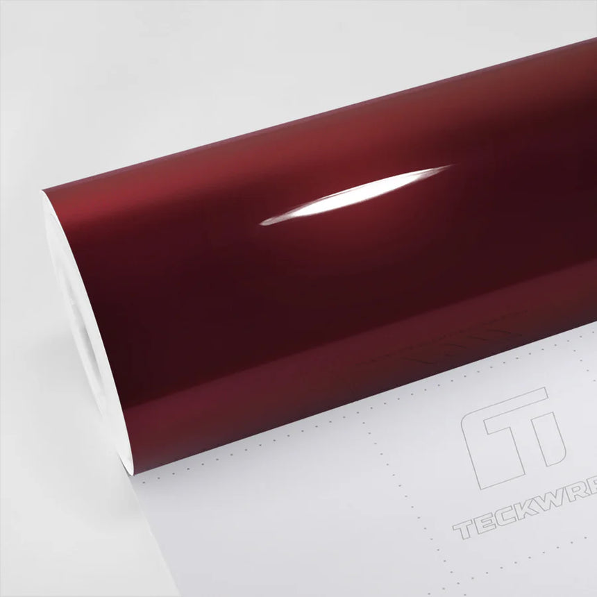 TeckWrap Dark Carmine Metallic PPF | Gloss Crimson Red Paint Protection Film (CPX416)