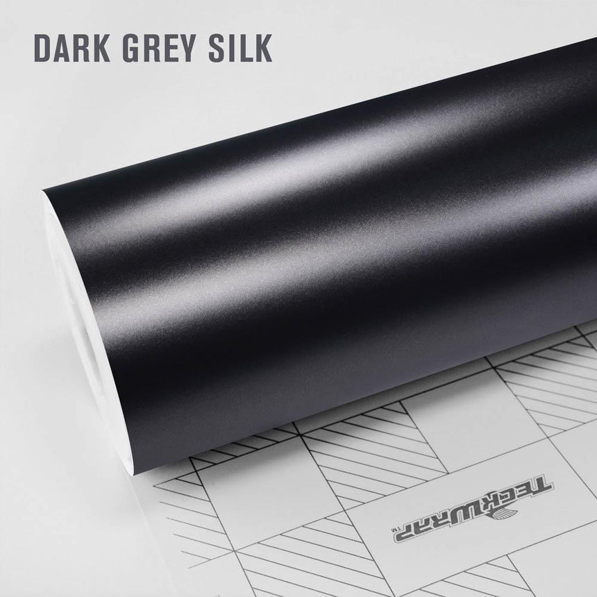 HM01 Matte Satin Metallic Dark Grey Silk